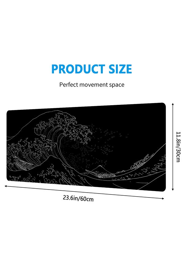Choice-Waves-1 Mouse Pad Desk Pad Mouse Mat Desk MatComputer Keyboard Desk Mat Desk Pad with Non-Slip Base 1