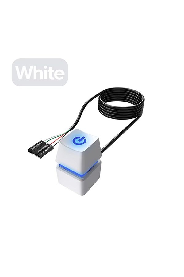 Choice-2m Style A White NNBILI Computer Desktop Switch 2M LED Lights PC Motherboard External Start Power On 1