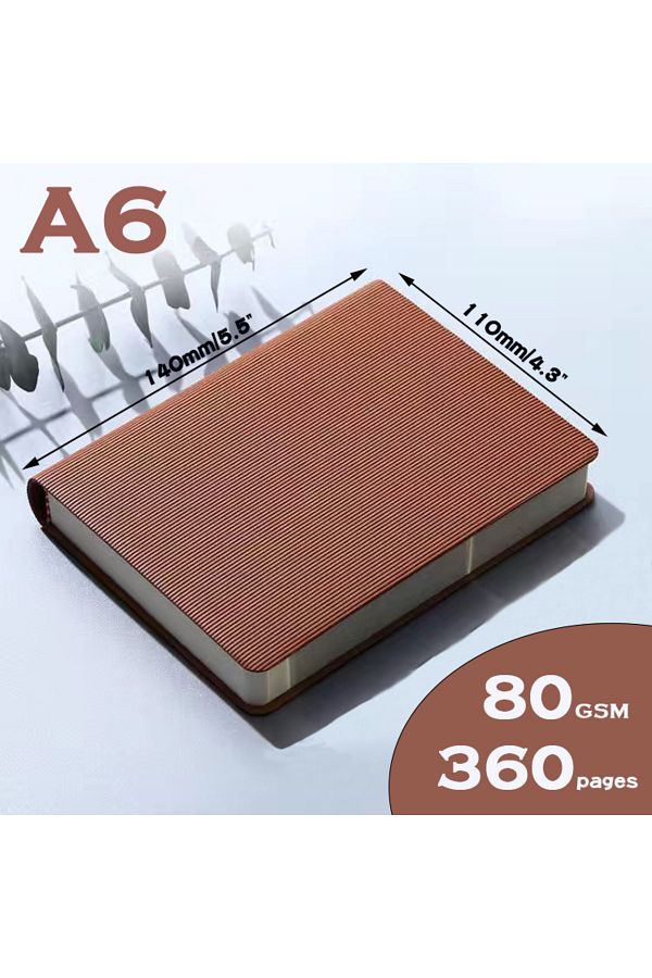 Choice-Lined Page Brown Notebooks A6 360P Lined/Blank Page Diary Planner Journal Notepad Stationery For Off 1