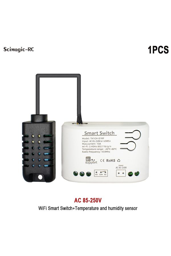Choice-Humidity Switch Wifi Smart Temperature Humidity Sensor Monitor Switch Smart Home Ewelink Control Wor 1