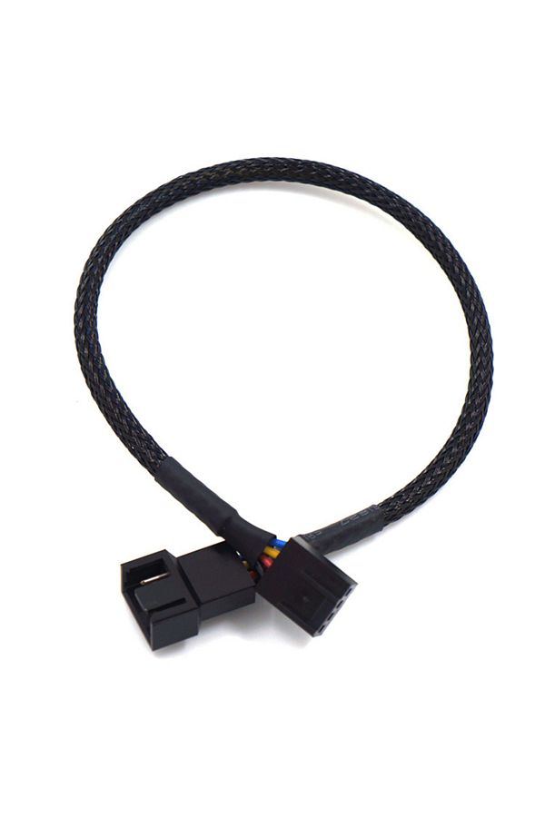 Choice-1 in 1 New 4 Pin Pwm Fan Cable 1 To 4/3/2/1 Ways Splitter Black Sleeved 27cm Extension Cable Connect 1