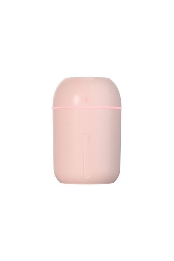 Choice-مرطب هواء صغير محمول بمنفذ USB بتصميم جديد بسعة 330 مل باللون الوردي وموزع لرائحة الزيوت العطرية مع مصباح 1