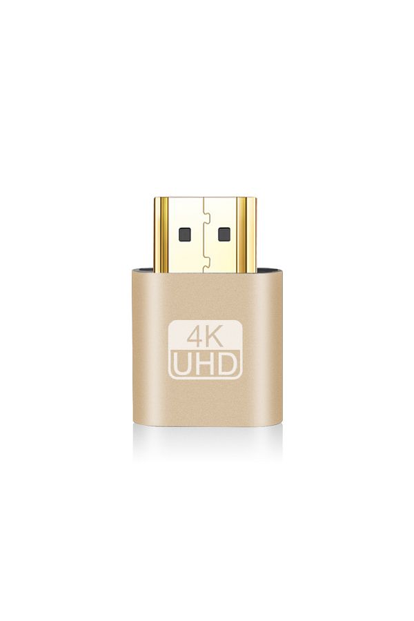 Kebidumei-محول العرض الافتراضي VGA Gold متوافق مع HDMI 1.4 DDC EDID Dummy Plug Headless Ghost Display 1