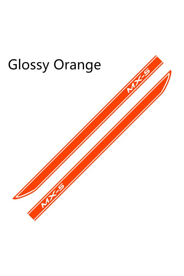 Choice-Glossy Orange Car Styling Side Skirt Stickers DIY Auto Vinyl Wrap Racing Decals Decoration Automobil 1