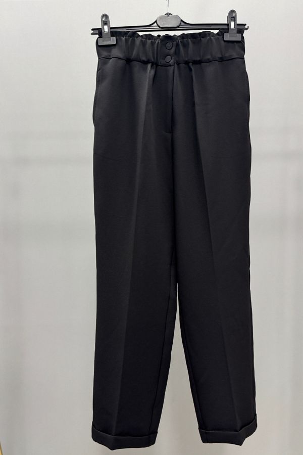 Sentez-Black 5514 - Thin Double Leg and Elastic Waist 1