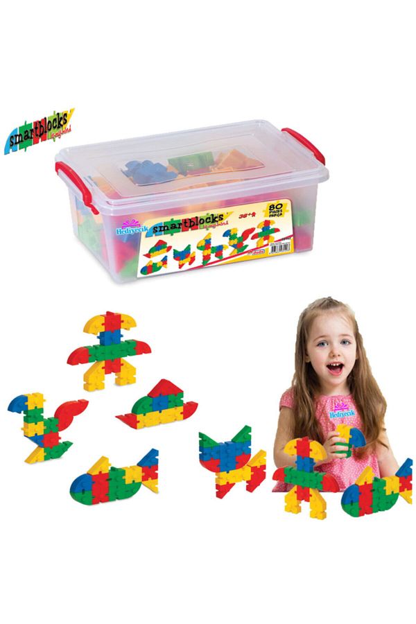 hediyecik-Educational and Creative Smart Blocks Game Set 80 Pieces 1
