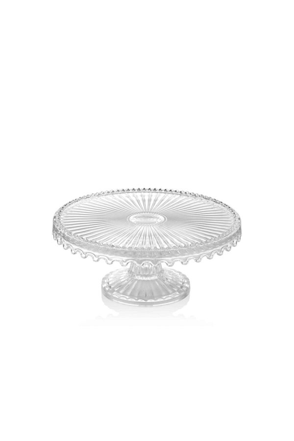 The Mia-Bahar Home Glass Round Presentation Plate 21 Cm 1