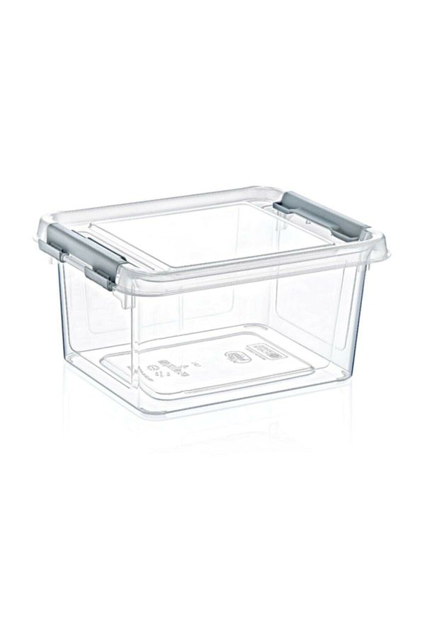 new and single-Transparent Lockable Storage Container with Plastic Lid 3.5 Lt 1