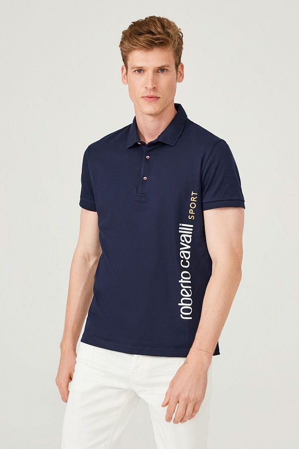 Roberto Cavalli Men s Polo Neck T shirt Relaxed Fit Trendyol