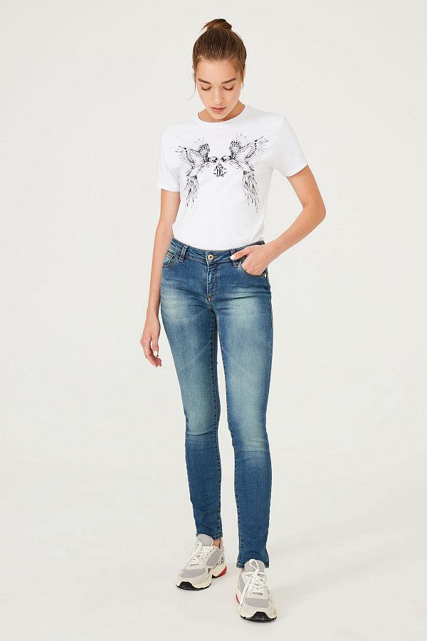 Trussardi Jeans Regular Waist Slim Fit Women s Jean Pants Trendyol