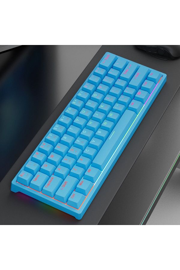 MUCAI-Red Switch MK61-LAN MUCAI MK61 USB Gaming Mechanical Keyboard 61 Keys Red Switch Wired Detachable Ca 1