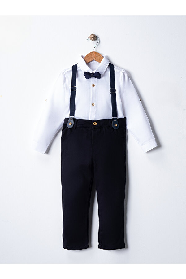Çelix Kids Bebek&Çocuk Salopet Takım Pantolon Gömlek Papyon