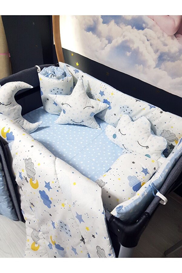 bebek_iklimi 70x110 Bebek Uyku Seti 11 Parça Beşik Kenar Korumalık Park Yataklara