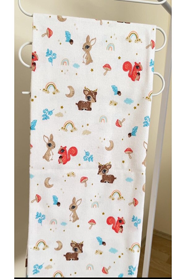Yusra 100x120cm,bebek Battaniyesi,kundak Örtüsü,emzirme Örtüsü,tek Kat Pazen Kumaş Sincap Desen