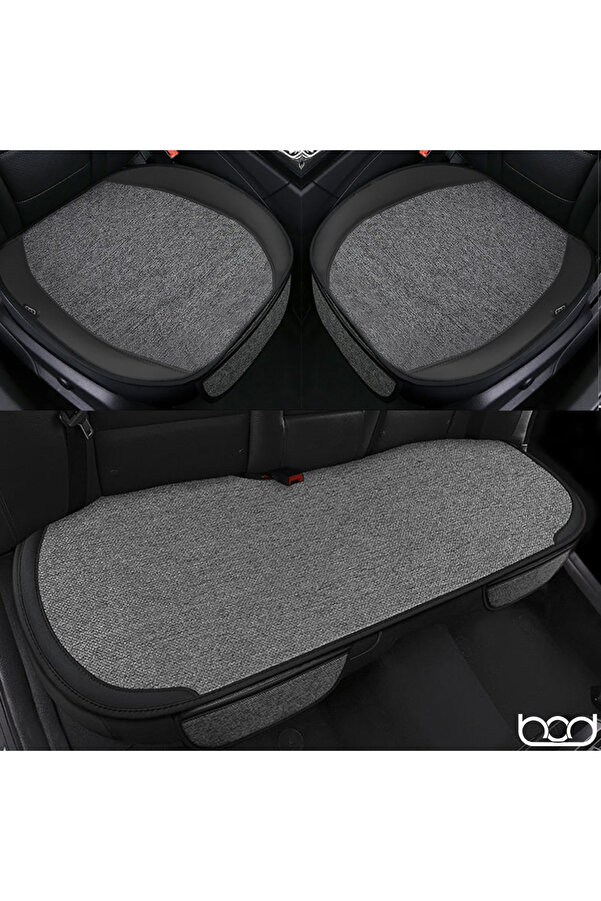 Bod Oto Koltuk Koruyucu Keten Minder Cepli 3 Lü Set Siyah