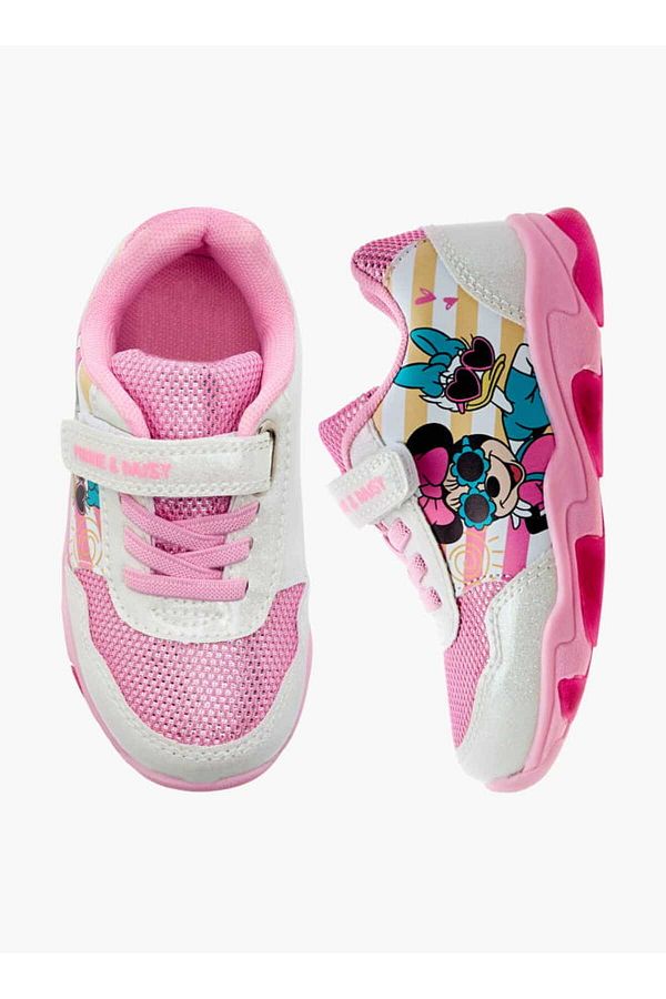 Disney-Minnie and Daisy Printed Light-Up Sneakers with Hook and Loop Closure 1