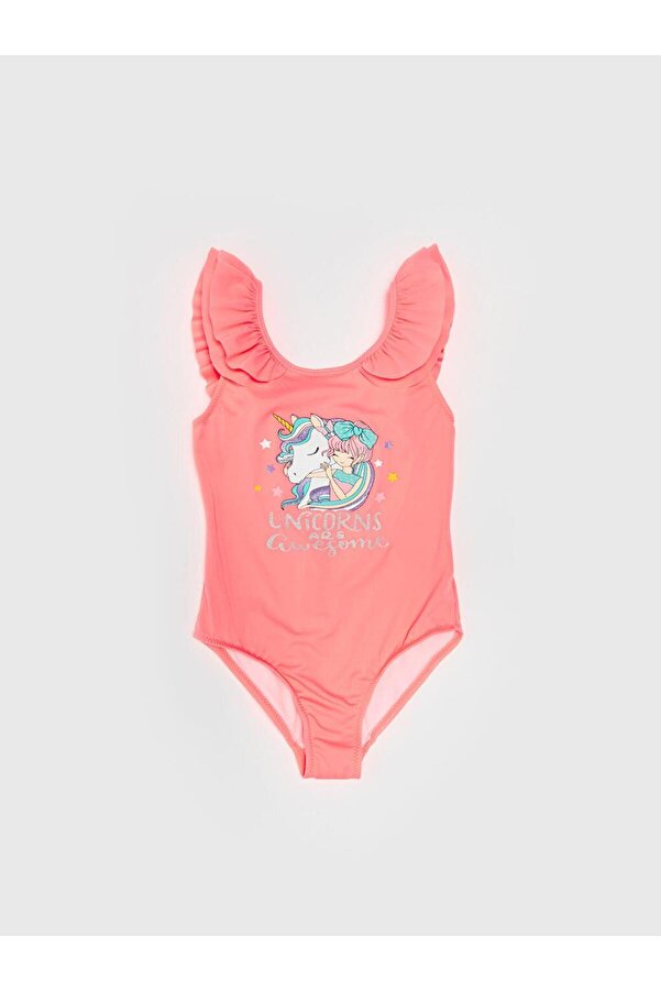 LC Waikiki Baskılı Kız Çocuk Mayo (S3)