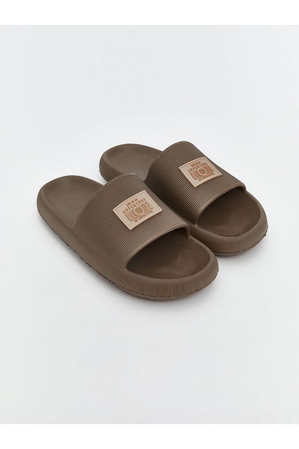 LC Waikiki-Lcw Steps Brown Single Band Printed Men's Slippers 1