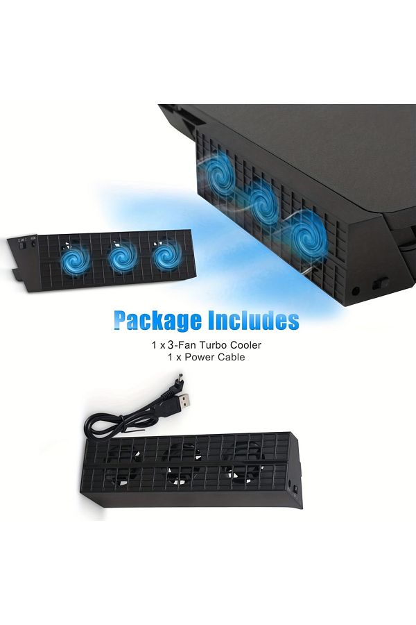 Choice-For PS4 Slim Only Cooling Fans Cooler USB External Cooler 5 Fan With Automatic Temperature Sensor fo 1