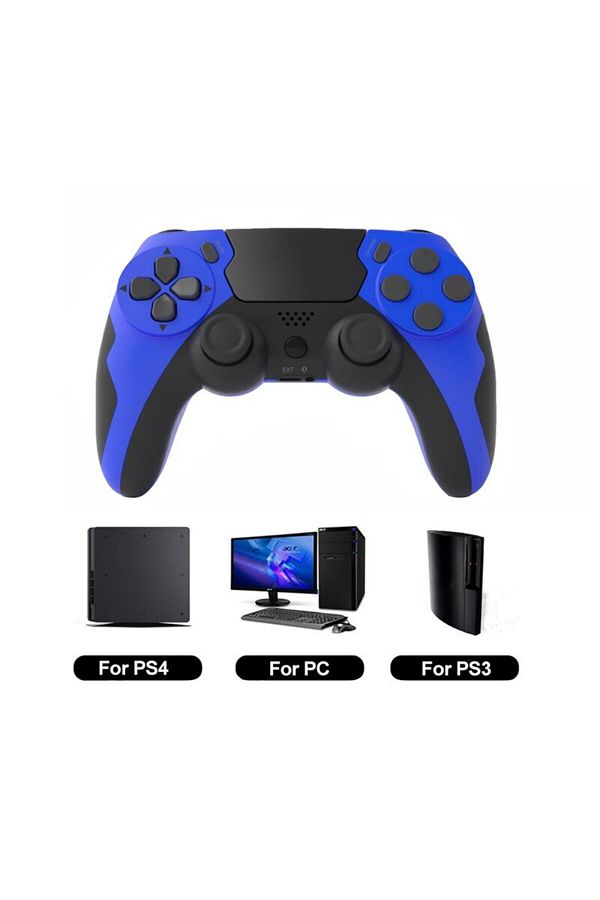 Choice-Blue black GAMINJA P48 Wireless Gamepad with Six Axis Gyroscope Game Controller For PS4 PS3 Console 1