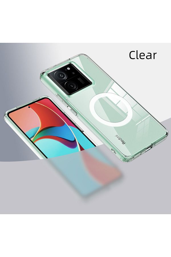 Choice-For Xiaomi 14 With Magnetic Clear Matte & Clear Magnetic Wireless Charging Armor Magsafe Case For Xi 1