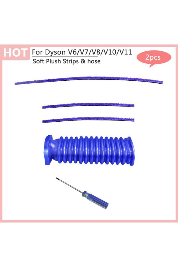Choice-light yellow For Dyson V6 V7 V8 V10 V11 Products Robot Vacuum Cleaner Floor Brush Hose Soft Velvet S 1