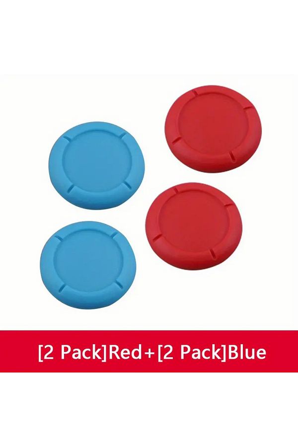 Choice-Red and Bkue Suitable for Switch Joy con Switch OLED and Switch Lite joystick replacement cap thumb 1