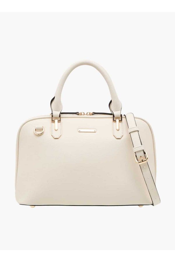 Celeste-Solid Tote Bag with Double Handle and Zip Closure 1