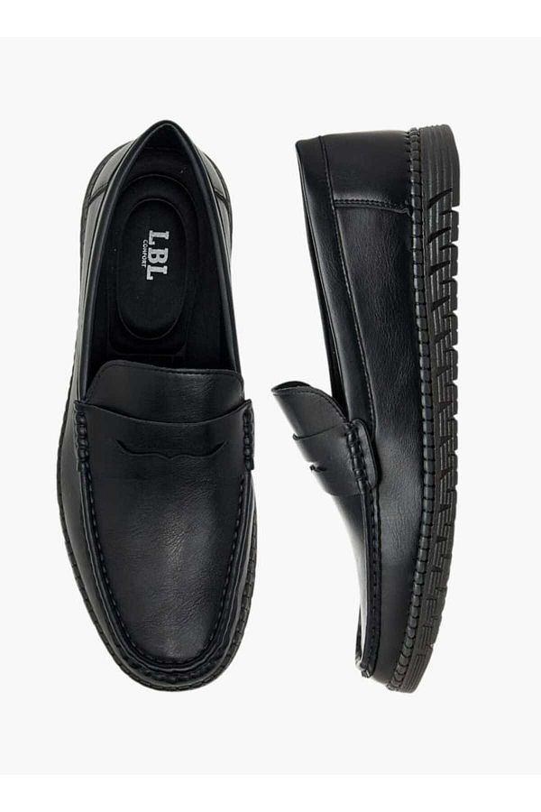 LBL by Shoexpress-Textured Slip-On Loafers with Cutout Detail 1