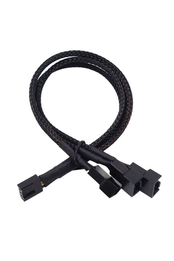 Choice-1 in 3 New 4 Pin Pwm Fan Cable 1 To 4/3/2/1 Ways Splitter Black Sleeved 27cm Extension Cable Connect 1