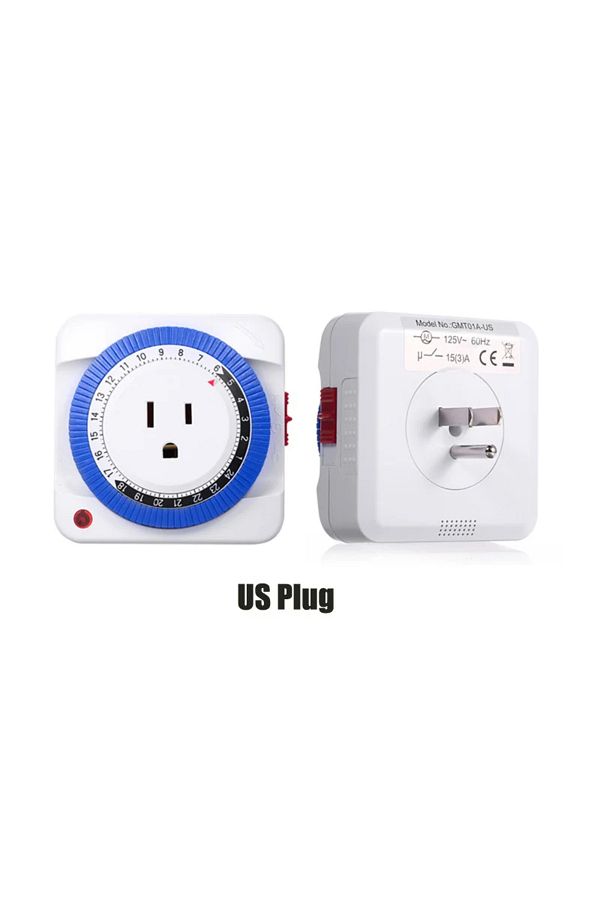 Choice-Us Plug Eu/us 24 Hours Timer Switch Timer Plug In Mechanical Grounded Programmable Smart Countdown L 1