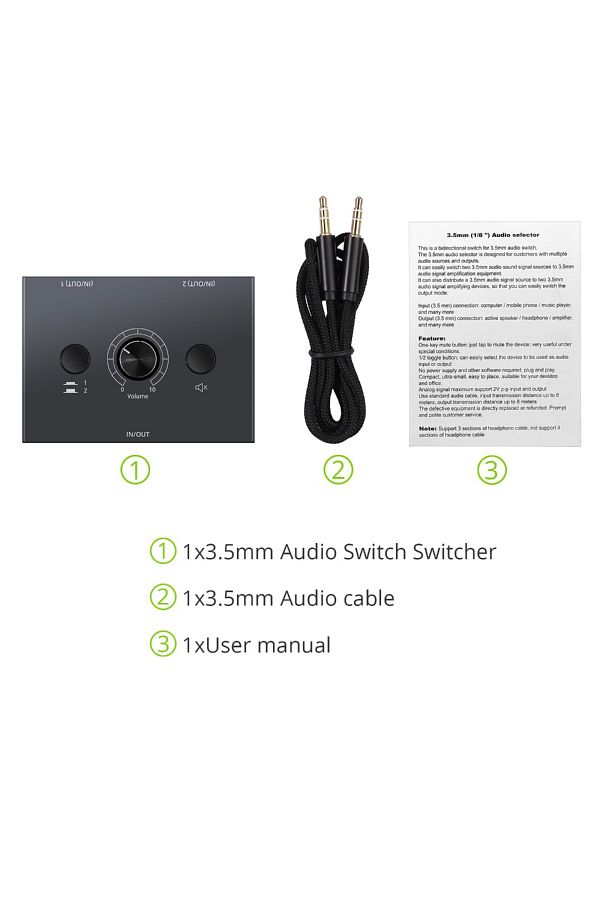 Choice-2 way audio bi-directional switch stereo hifi audio switch splitter audio switch two way sw... 1