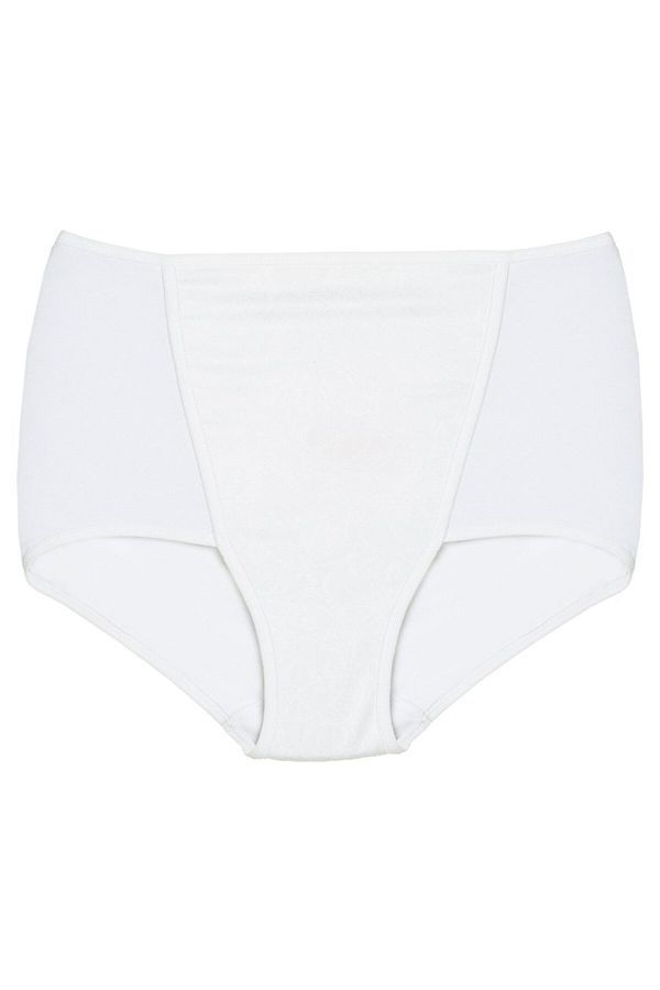 Magic Form-640 Combed Cotton High Waist Panties - Ecru 1