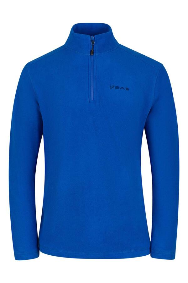 2AS-Ανδρικό φούτερ Cedric Slim Fleece Μπλε - Μισό φερμουάρ 1