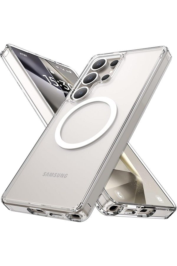 Raptic-حافظة Galaxy S25 Ultra متوافقة مع Magsafe Crystal Magsafe Series غطاء شفاف غير أصفر 1