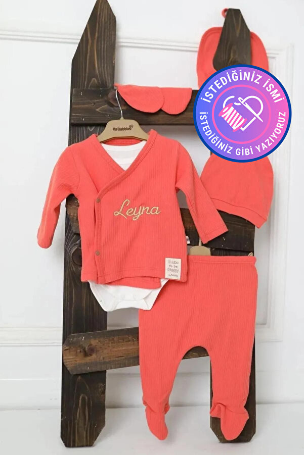 tinykiddesign Zıbın Seti Yeni Doğan Hediyelik Zıbın Seti 6 Parça Narçiçeği Istediğiniz Ismi Nakışla Yazıyoruz