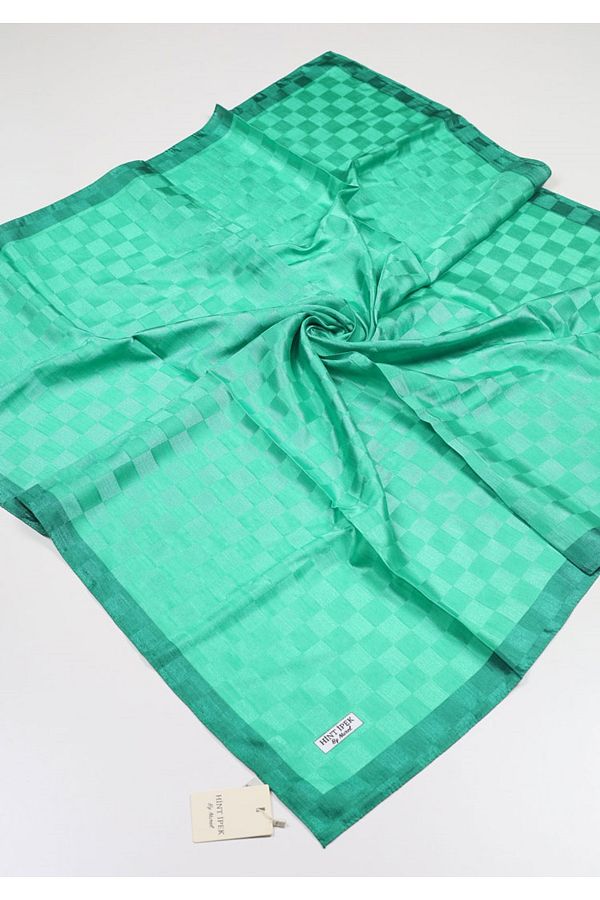 Hint İpek-Indian Silk Self Patterned Monogram Scarf - Pattern-06 - Color-13 1