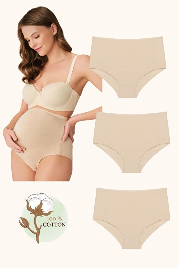 MODALADY 3 ADET %100 PAMUKLU HAMİLE KÜLODU