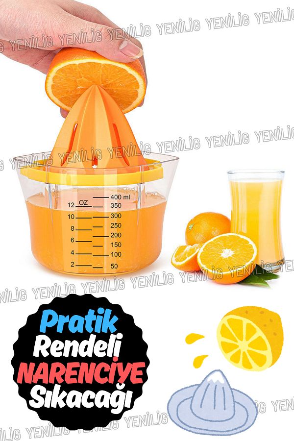 Yenilig-4-in-1 Citrus Juicer with Grater – Practical Solution for Lemons, Oranges, Grapefruits 1