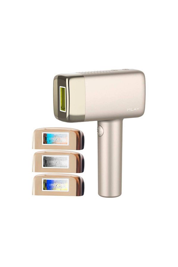 Mlay-T14 Advanced IPL Hair Removal Device with Ice Cooling Function and Three Lenses - Gold 1