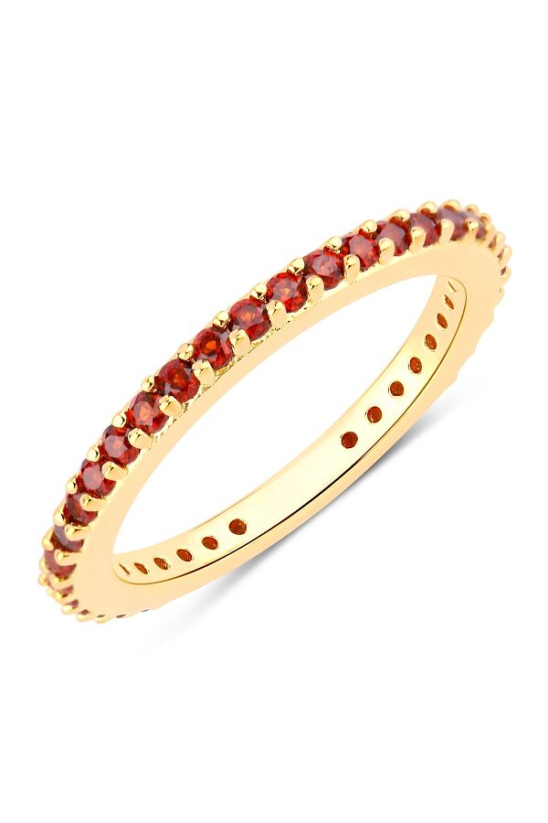 Rafaela Donata-Edelsteinring Ring Sterling Silber Gelbgold Granat 1
