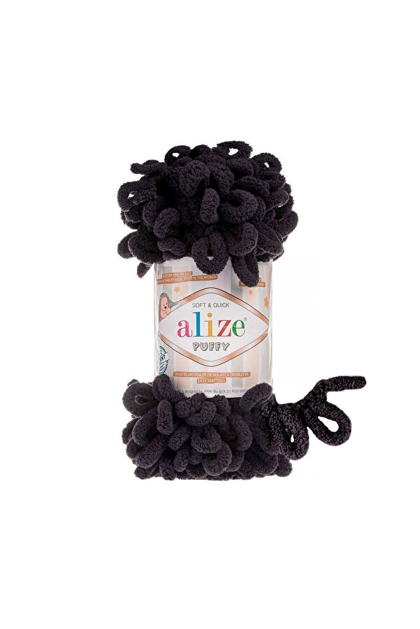 Alize Puffy 1 Adet 1060 El Örgü Ipliği Elle Örülen Kalpli Yastık Bebek Battaniyesi Örgü Ipi 1060