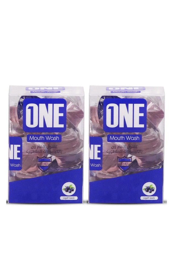 ONE-Advanced Mouthwash with Raspberry Flavor 20 capsules15 ml X 2 1
