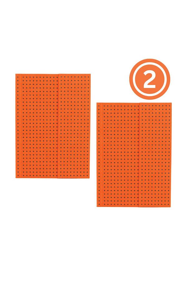 Paper-Oh-Circulo Orange on Grey A6 Unlined Wrap Closure 128 Pages 100gsm Notebook (Pack of 2) 1