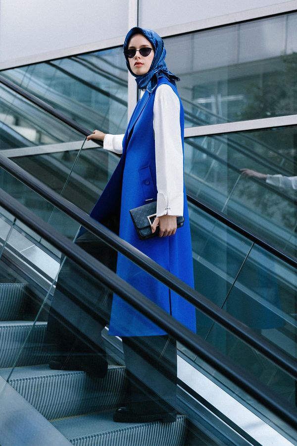 Armine-Epaulette Vest 24K4201 - Cobalt 1