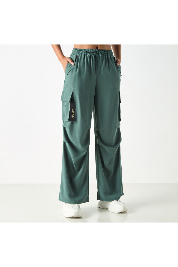 SP Characters-Garfield Print Wide Leg Pants With Drawstring Closure And Pockets 1