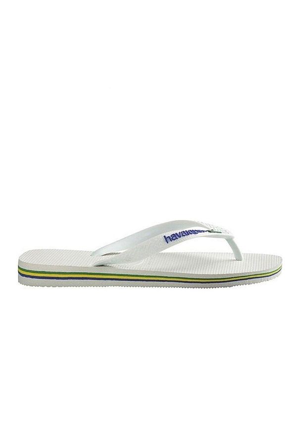 Havaianas-Men's Slippers - Brasil Logo, 4110850 -0001 Model, White 1