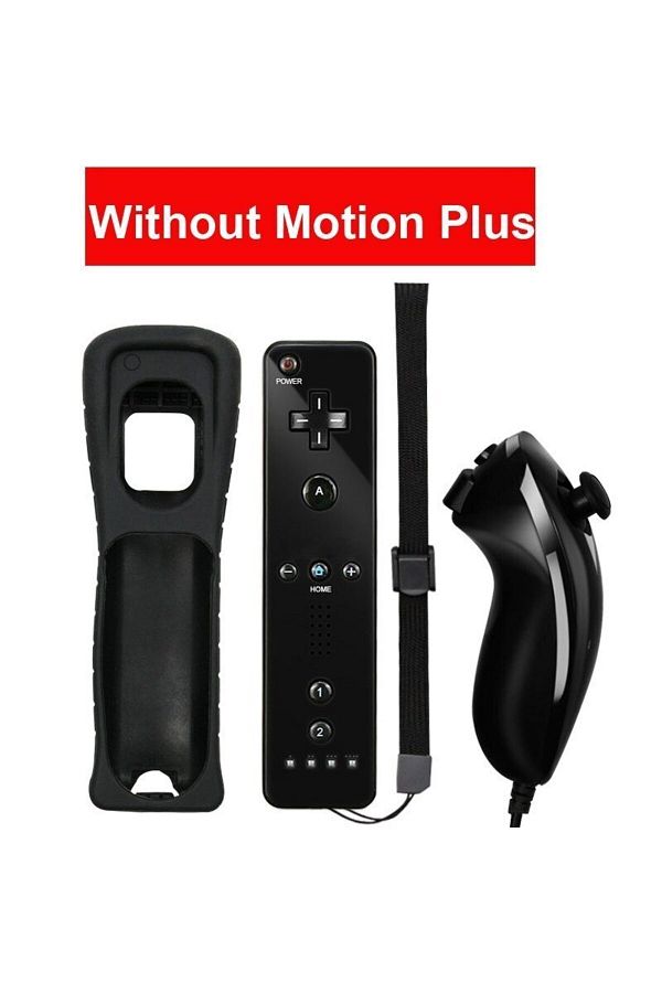 Choice-Black Tectinter For Nintend Wii 2 In 1 Wireless Remote Gamepad Controller Without Motion Plus Remote 1