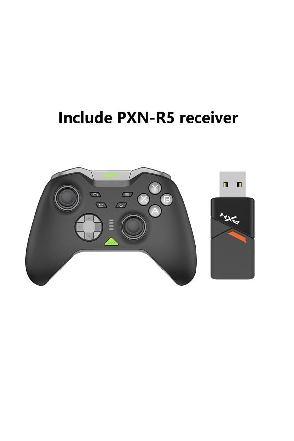 Choice-Black with receiver PXN P5 Bluetooth Gamepad 1000Hz Hall Trigger Rocker Tri-Mode Long Battery Life E 1