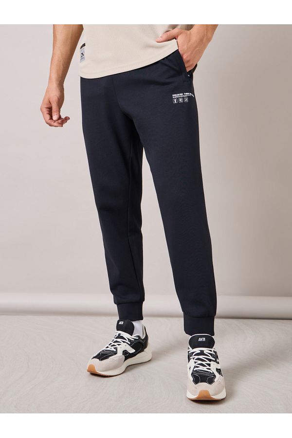 Anta-Slogan Print Knit Jogger with Side Pocket 1